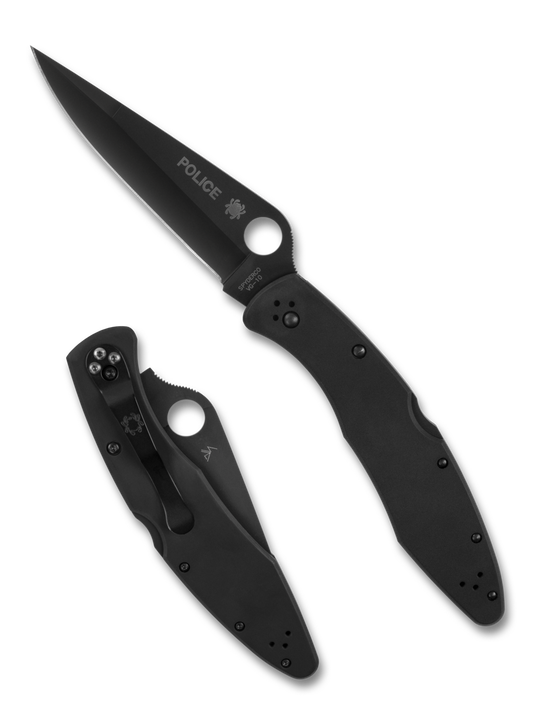 Spyderco Police Black Stainless Steel Handle